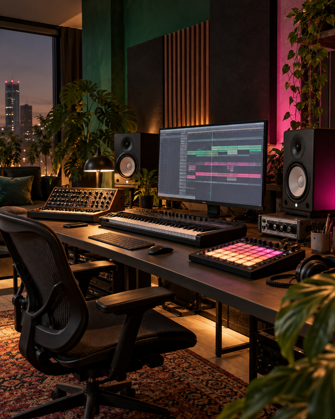 Estudio profesional de producción musical electrónica