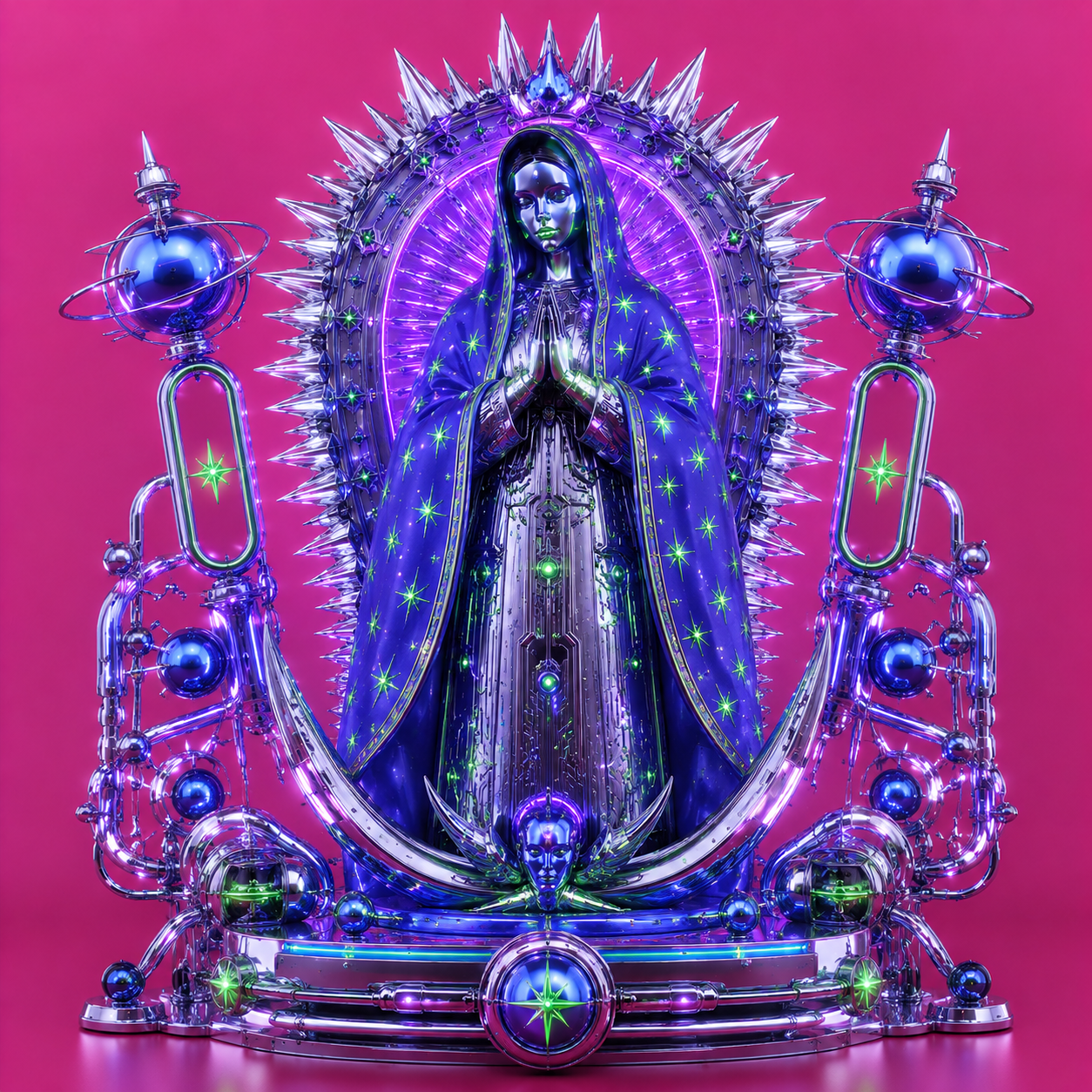 Virgen digital morada