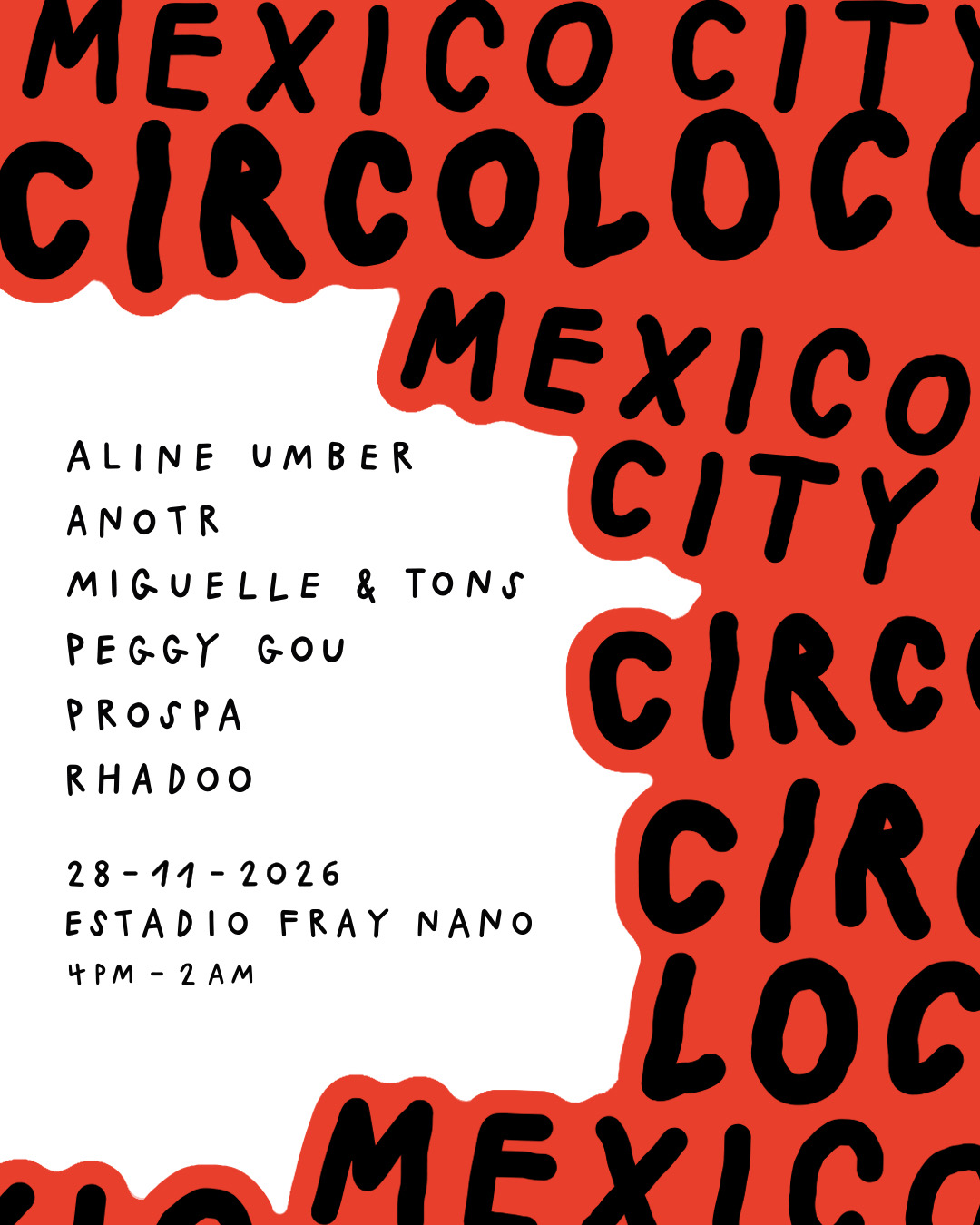 Flyer oficial de Circoloco Ciudad de México 2026