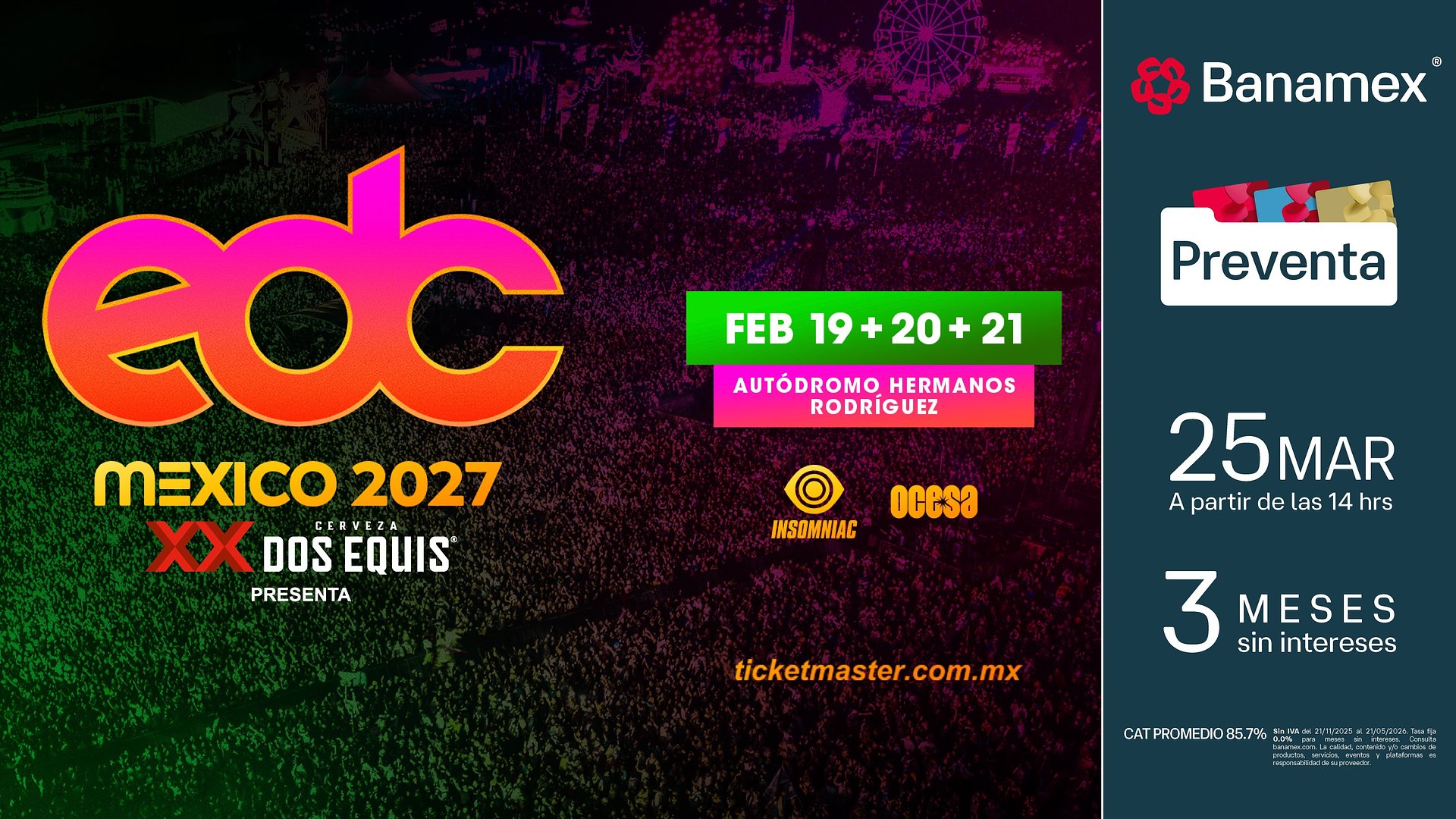Cartel oficial de EDC México 2027